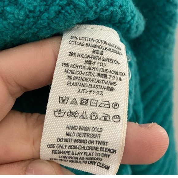 FREE PEOPLE Heart It Laces Oversized Cotton Blend V-Neck Long Soft Sweater - Picture 4 of 9